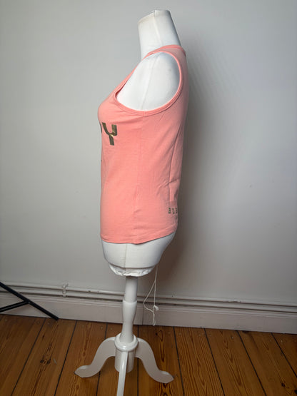 Vintage Burberry Cotton Tank Top Coral Pink M