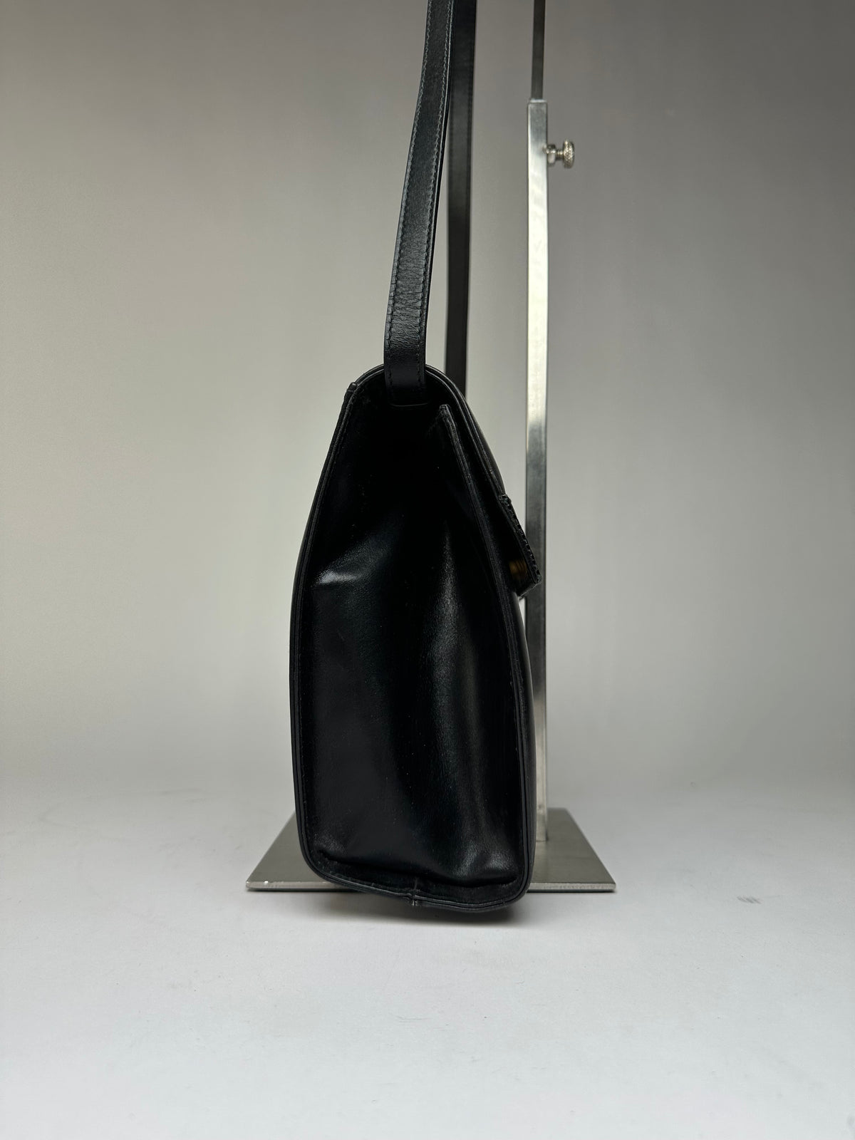 Vintage Salvatore Ferragamo Flap Crossbody Bag Late 1990s Black
