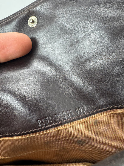 Vintage Fendi FF monogram Leather Wallet Brown