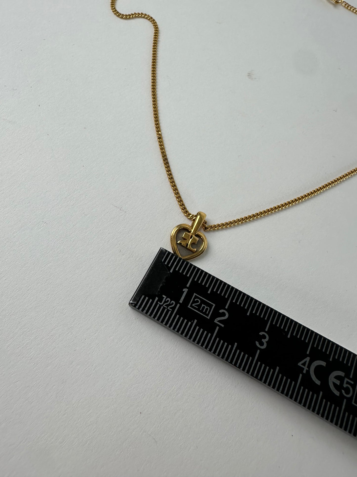 Vintage Courreges Gold Plated Collier Gold White