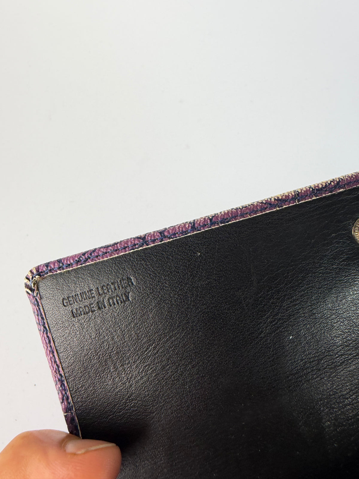 Vintage Vivienne Westwood Leather Bifold Wallet Purple Black