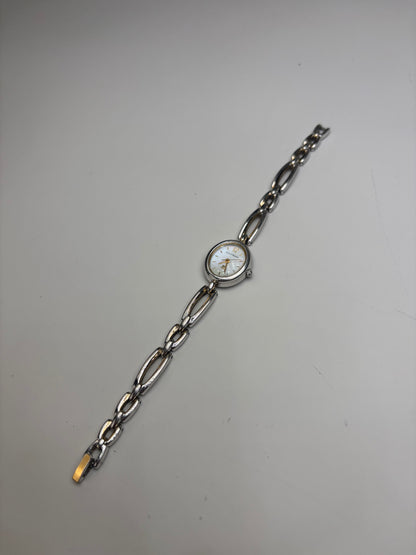 Vintage Courreges Stainless Steel Bracelet Watch Silver Gold