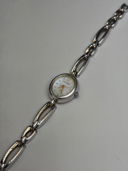 Vintage Courreges Stainless Steel Bracelet Watch Silver Gold