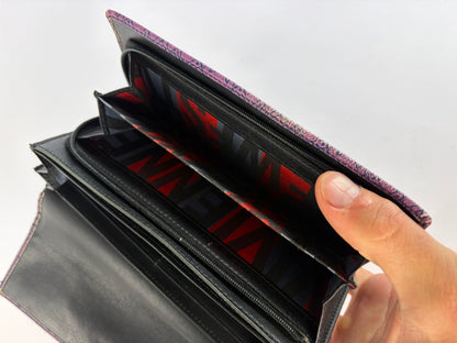 Vintage Vivienne Westwood Leather Bifold Wallet Purple Black
