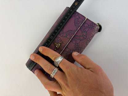 Vintage Vivienne Westwood Leather Bifold Wallet Purple Black