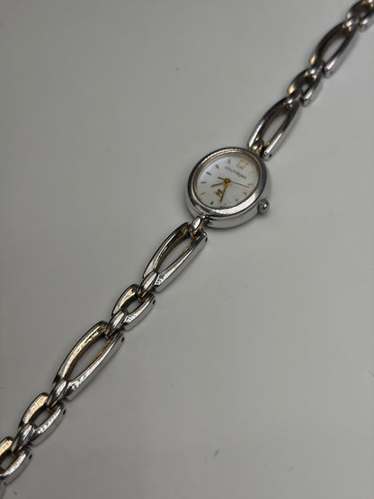 Vintage Courreges Stainless Steel Bracelet Watch Silver Gold