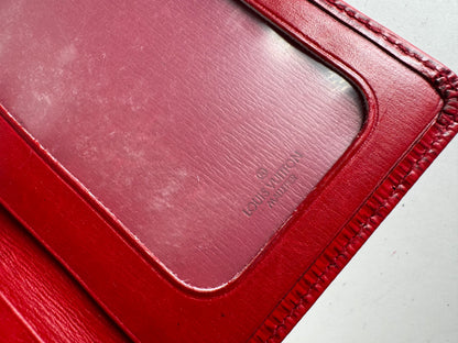 Vintage Louis Vuitton EPI leather Card Holder red