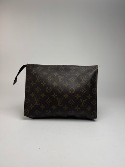 Vintage Louis Vuitton Monogram Leather Clutch brown
