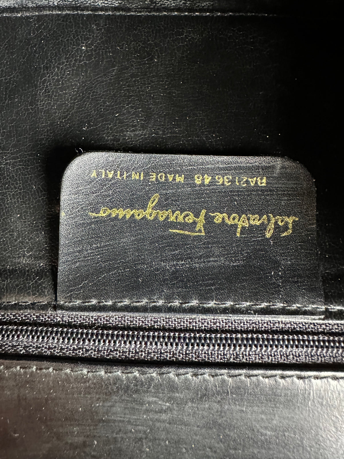 Vintage Salvatore Ferragamo Flap Crossbody Bag Late 1990s Black