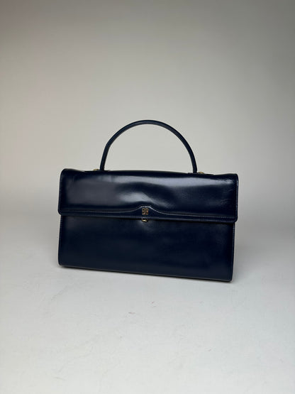 Vintage Givenchy Leather Handbag Navy