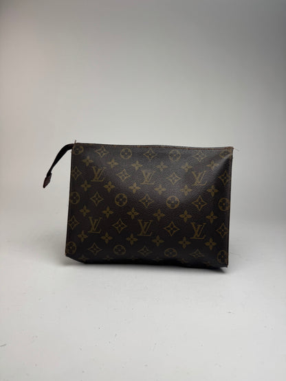 Vintage Louis Vuitton Monogram Leather Clutch brown