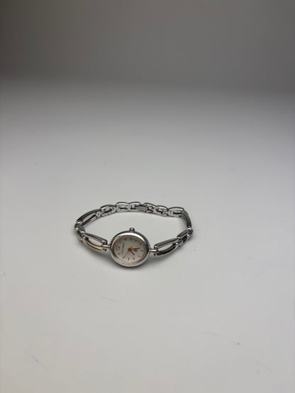 Vintage Courreges Stainless Steel Bracelet Watch Silver Gold