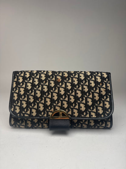 Pochette Dior Oblique Monogram Vintage beige marine