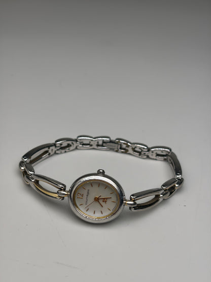 Vintage Courreges Stainless Steel Bracelet Watch Silver Gold