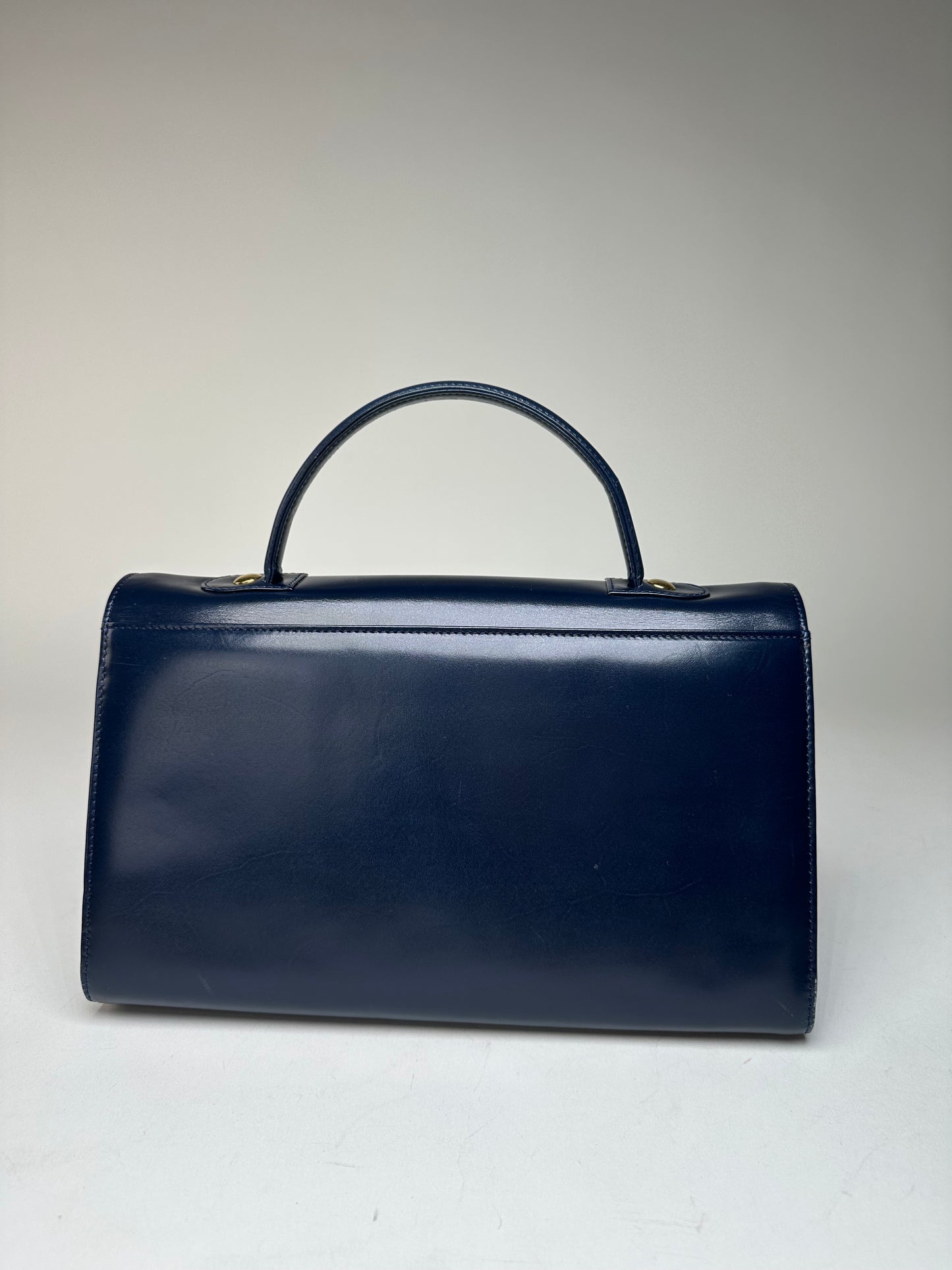 Vintage Givenchy Leather Handbag Navy