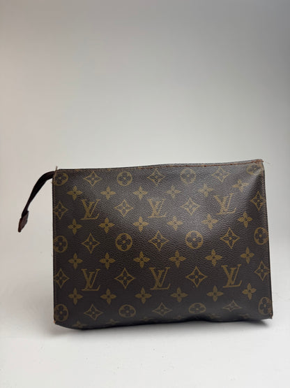 Vintage Louis Vuitton Monogram Leather Clutch brown