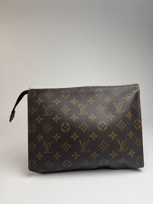 Vintage Louis Vuitton Monogram Leather Clutch brown