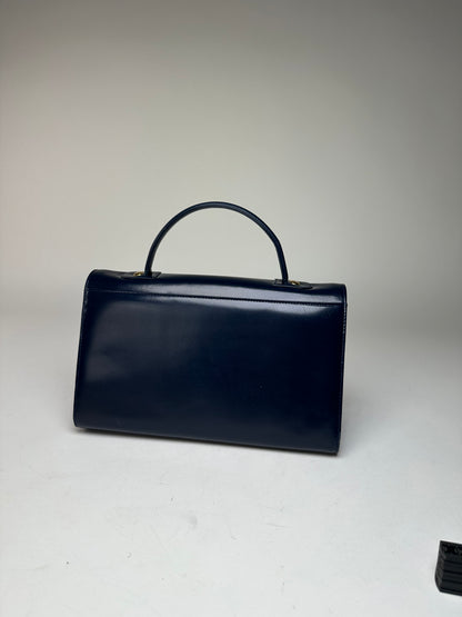 Vintage Givenchy Leather Handbag Navy