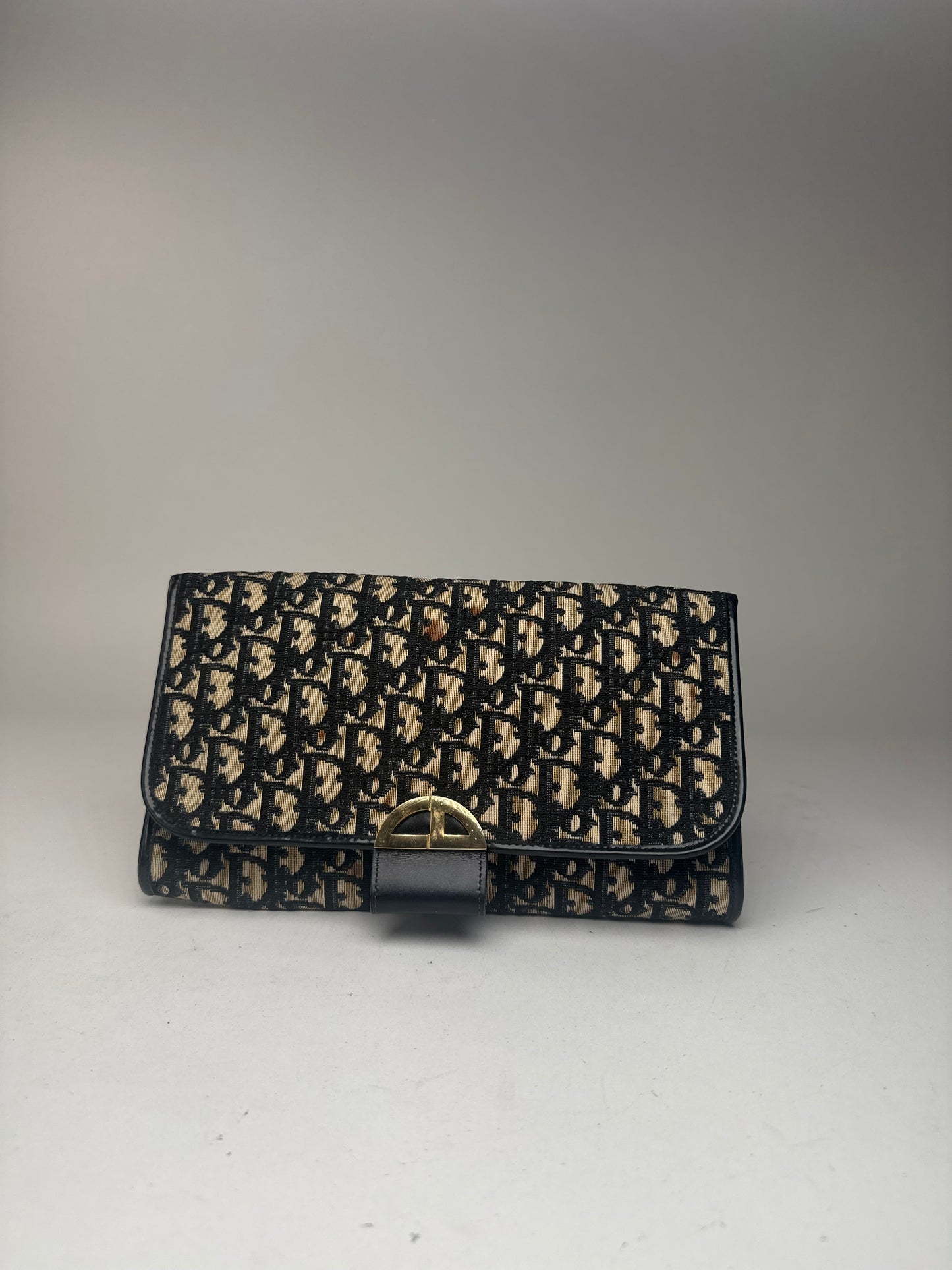 Pochette Dior Oblique Monogram Vintage beige marine