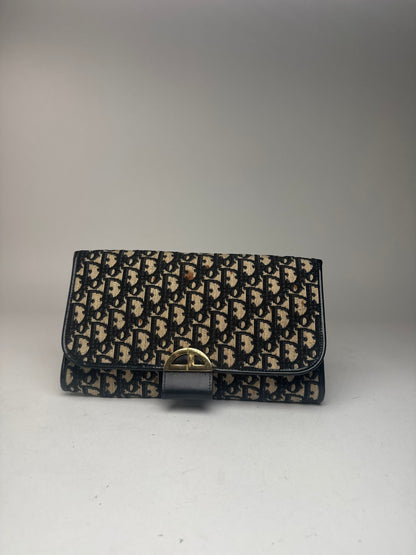 Pochette Dior Oblique Monogram Vintage beige marine