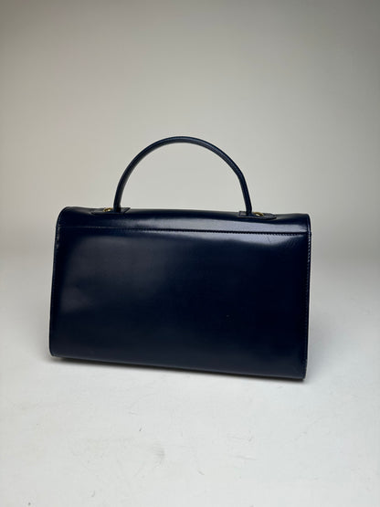 Vintage Givenchy Leather Handbag Navy