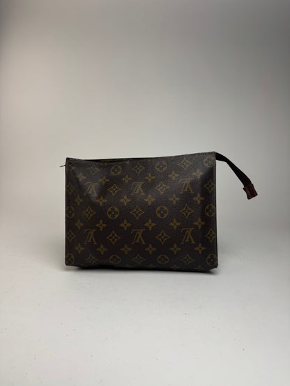 Vintage Louis Vuitton Monogram Leather Clutch brown
