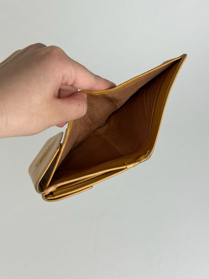 Vintage Celine Leather Monogram Wallet Brown