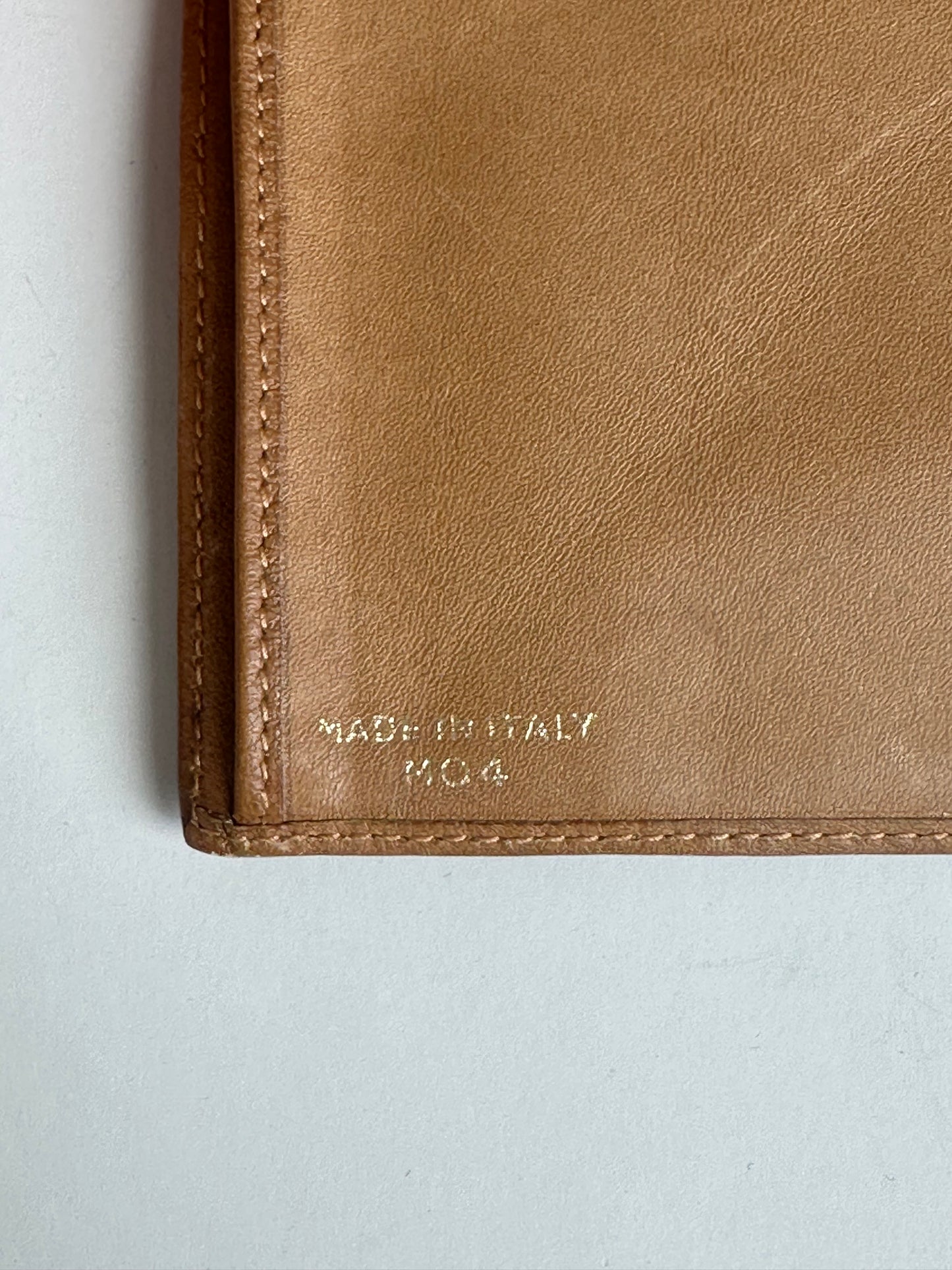 Vintage Celine Canvas Kiss Lock Wallet Beige Brown Gold