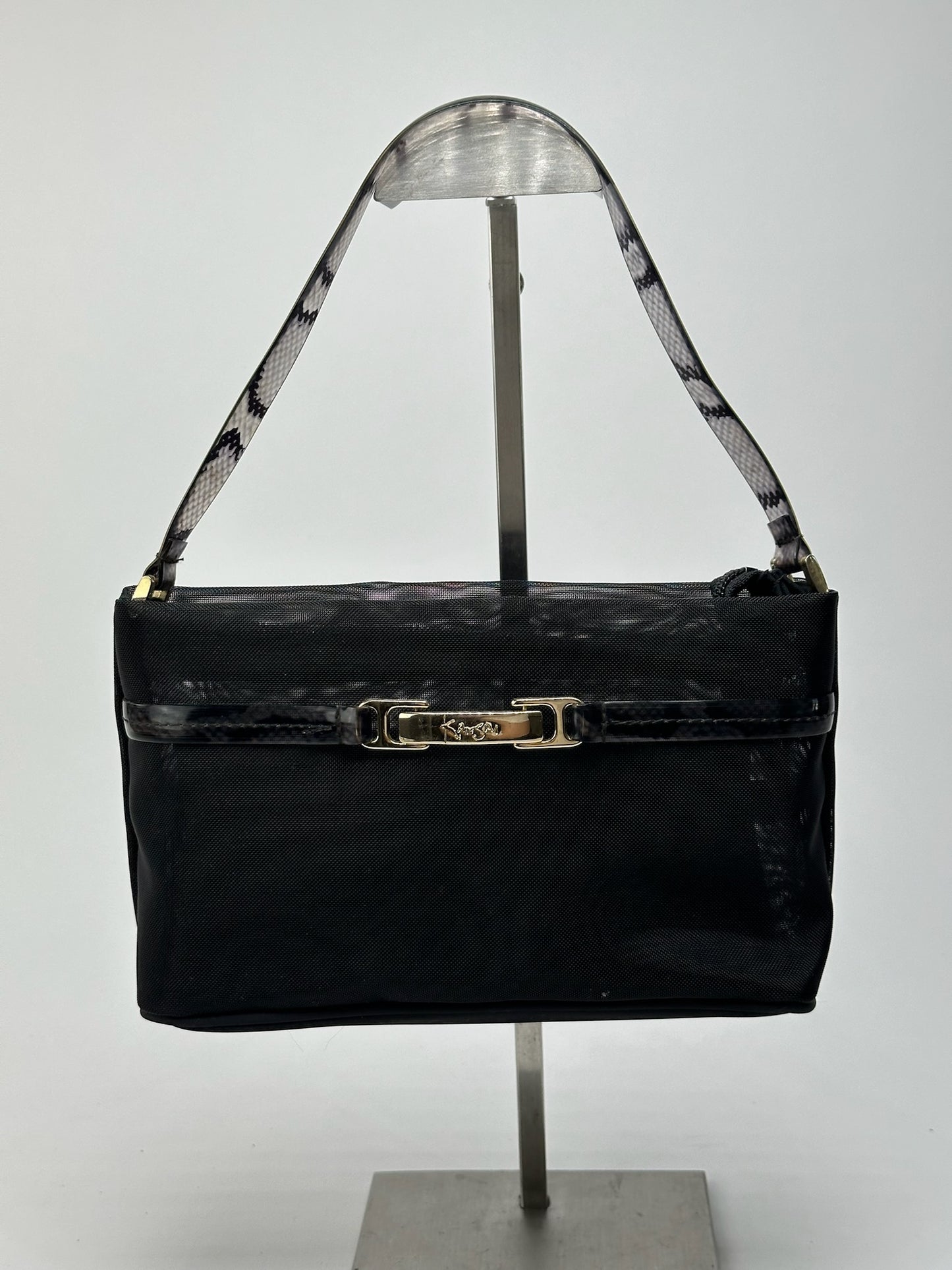 Sac baguette vintage Kansai Ymamoto en polyester noir