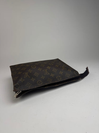 Vintage Louis Vuitton Monogram Leather Clutch brown