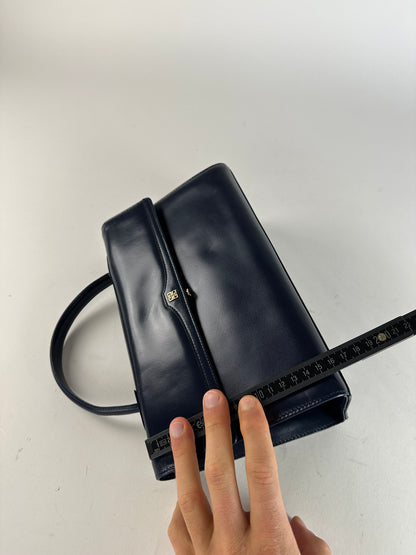 Vintage Givenchy Leather Handbag Navy
