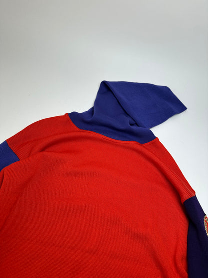 Vintage Gianni Versace Turtle Neck Sweater M Red Blue Black