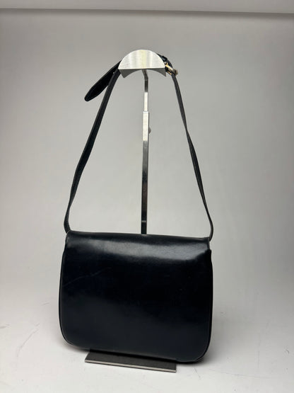 Vintage Celine Triomphe 2Way Leather Bag Black