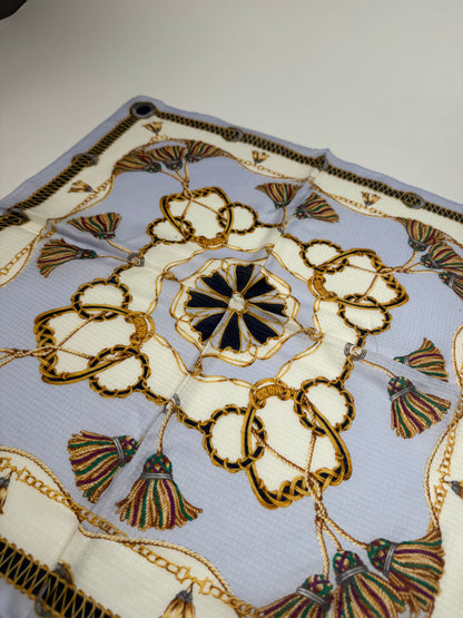 Vintage Celine Scarf Blue Brown