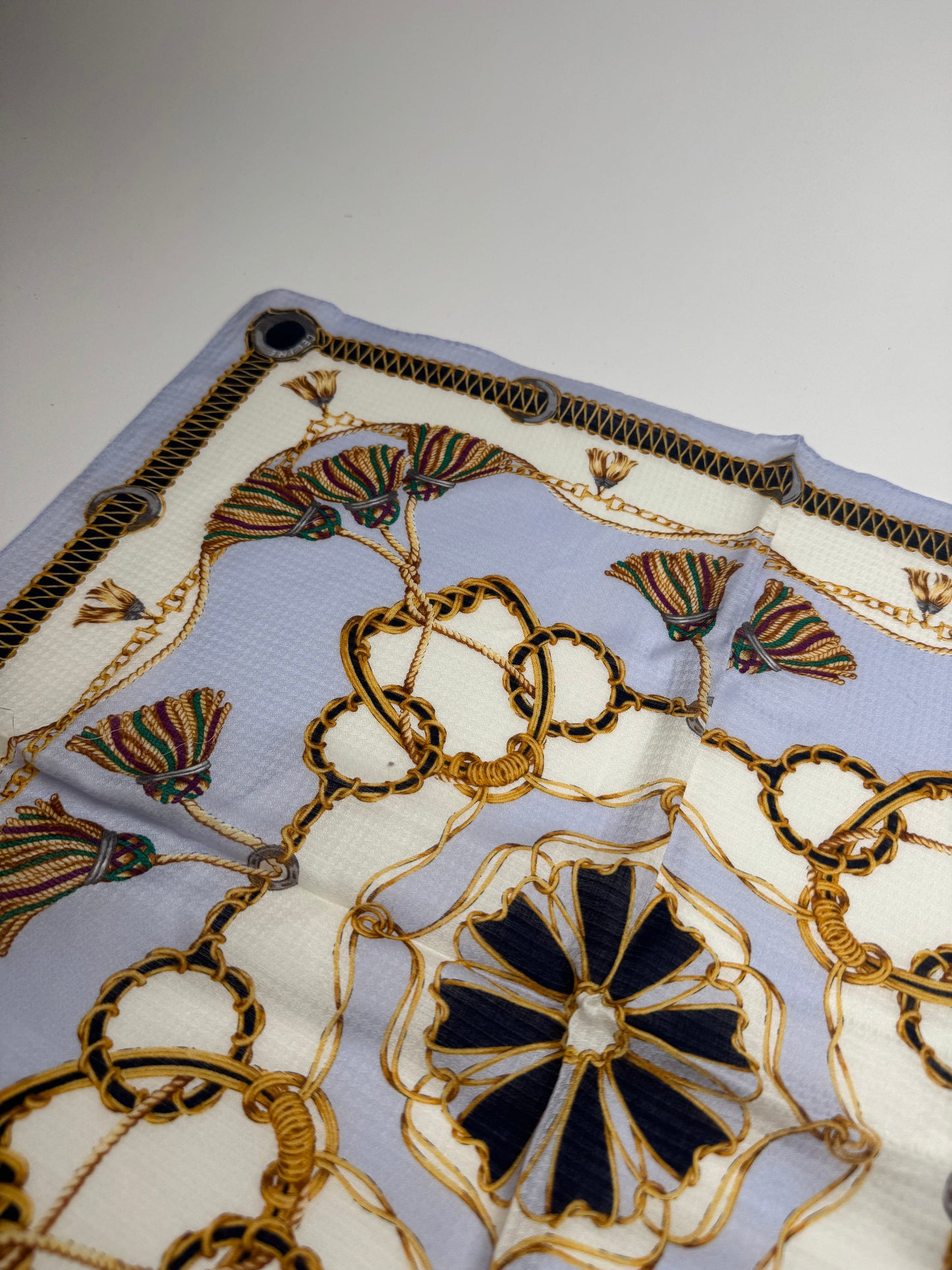 Vintage Celine Scarf Blue Brown