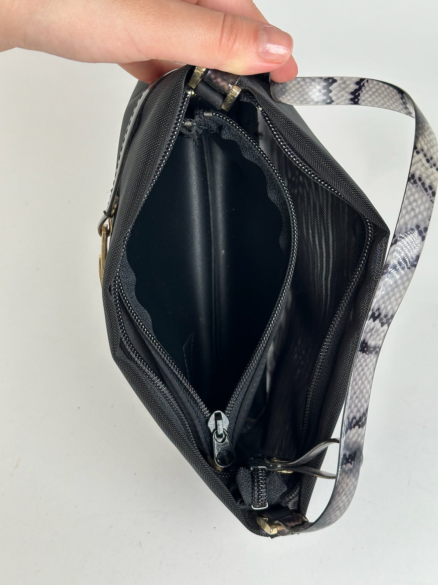 Sac baguette vintage Kansai Ymamoto en polyester noir