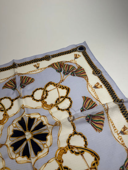 Vintage Celine Scarf Blue Brown