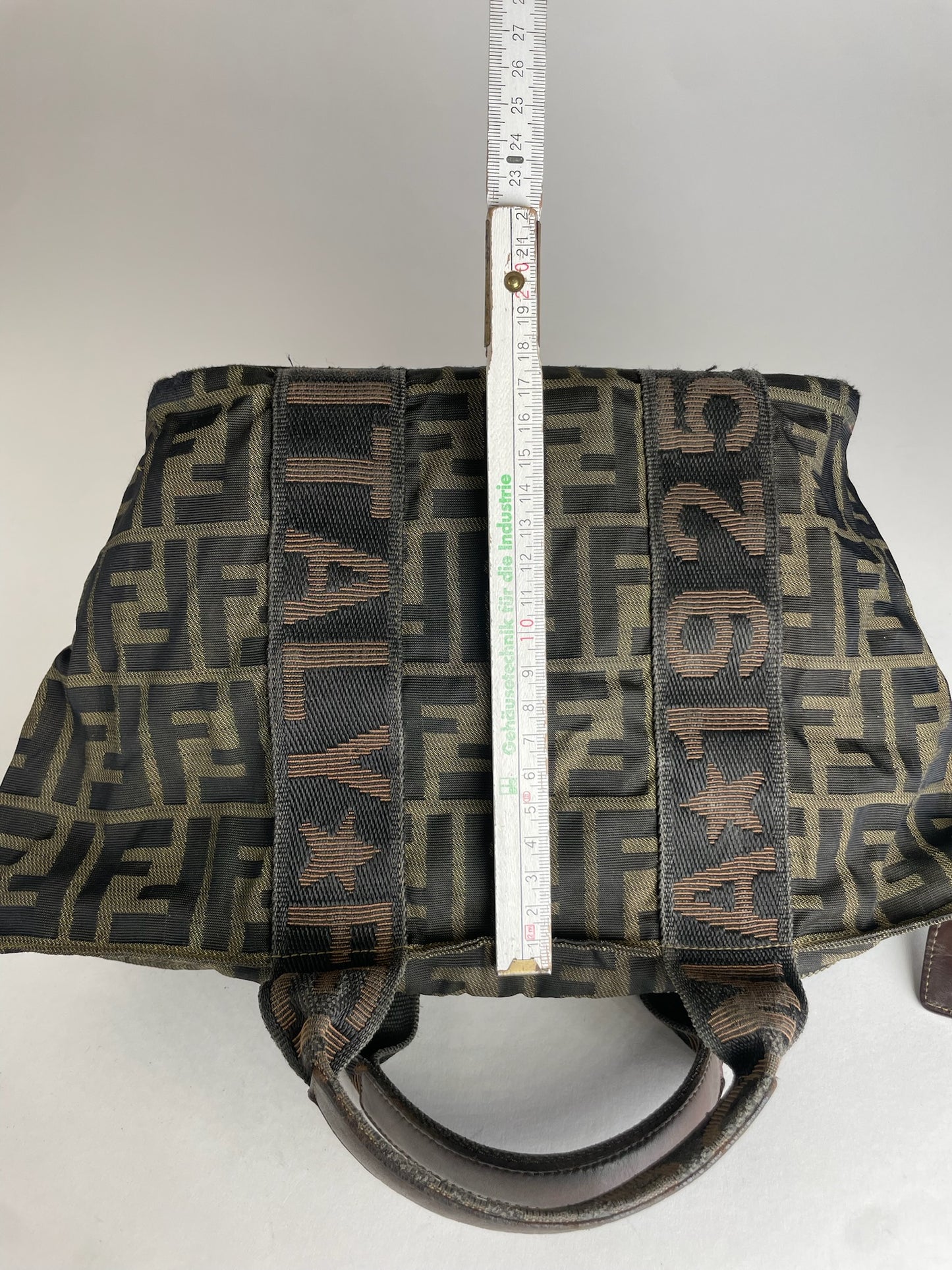 Vintage Fendi FF Monogram Zippy Handbag Browm