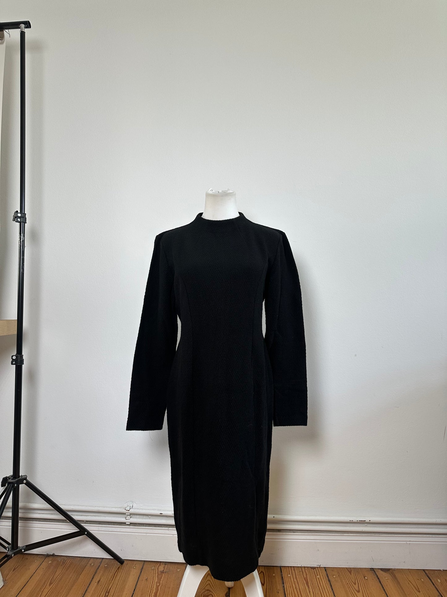 Vintage Chloe Wool Blend Long Sleeve Dress Black L