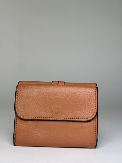 Vintage Chloé Pebbled Leather Bifold Wallet Tan