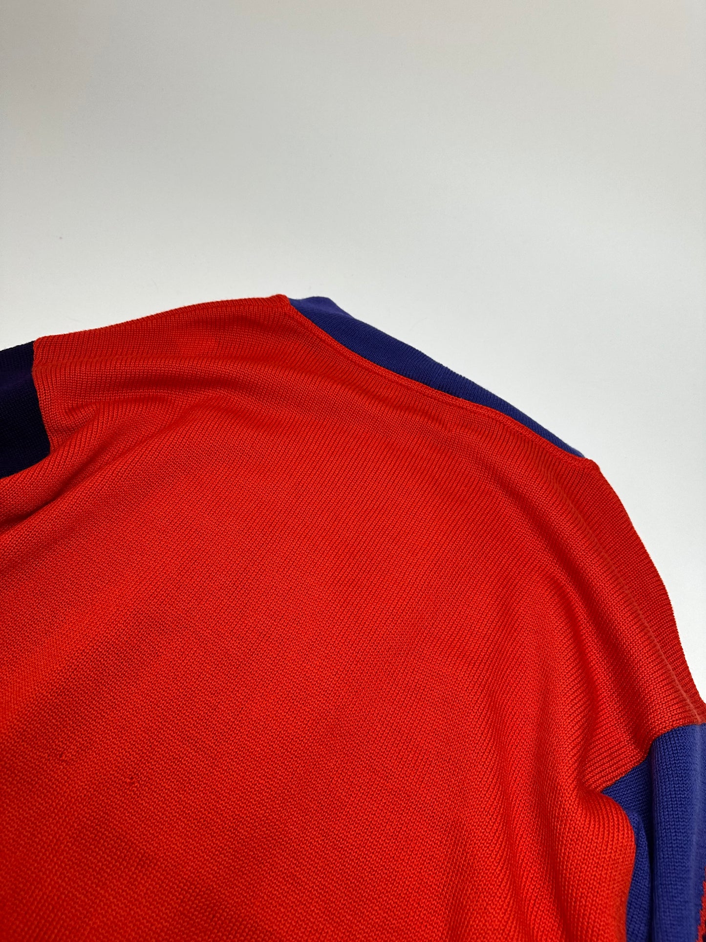 Vintage Gianni Versace Turtle Neck Sweater M Red Blue Black