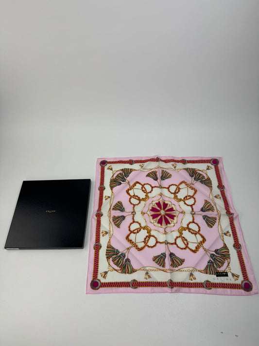 Vintage Celine Paris Scarf pink