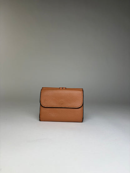 Vintage Chloé Pebbled Leather Bifold Wallet Tan