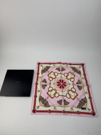 Vintage Celine Paris Scarf pink