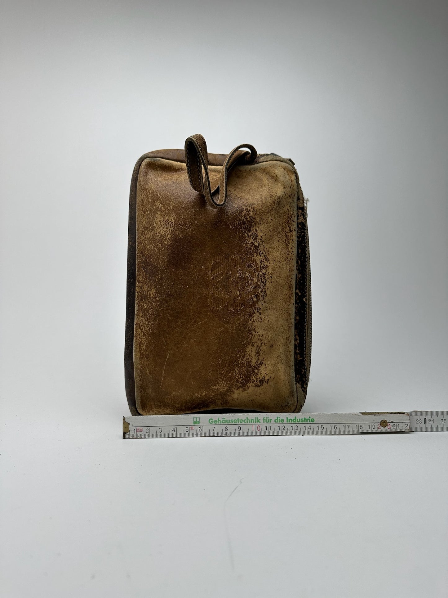 Pochette vintage en cuir Loewe Madrid marron