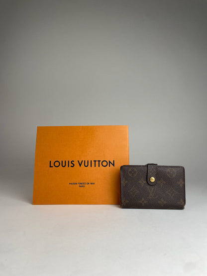 Vintage Louis Vuitton Leather Monogram Wallet Brown