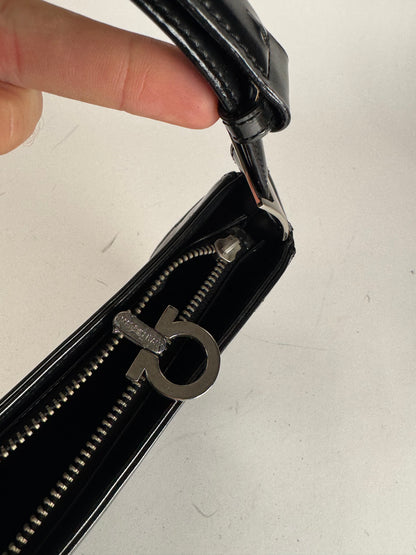 Vintage  Salvatore Ferragamo Patent Leather Bag black