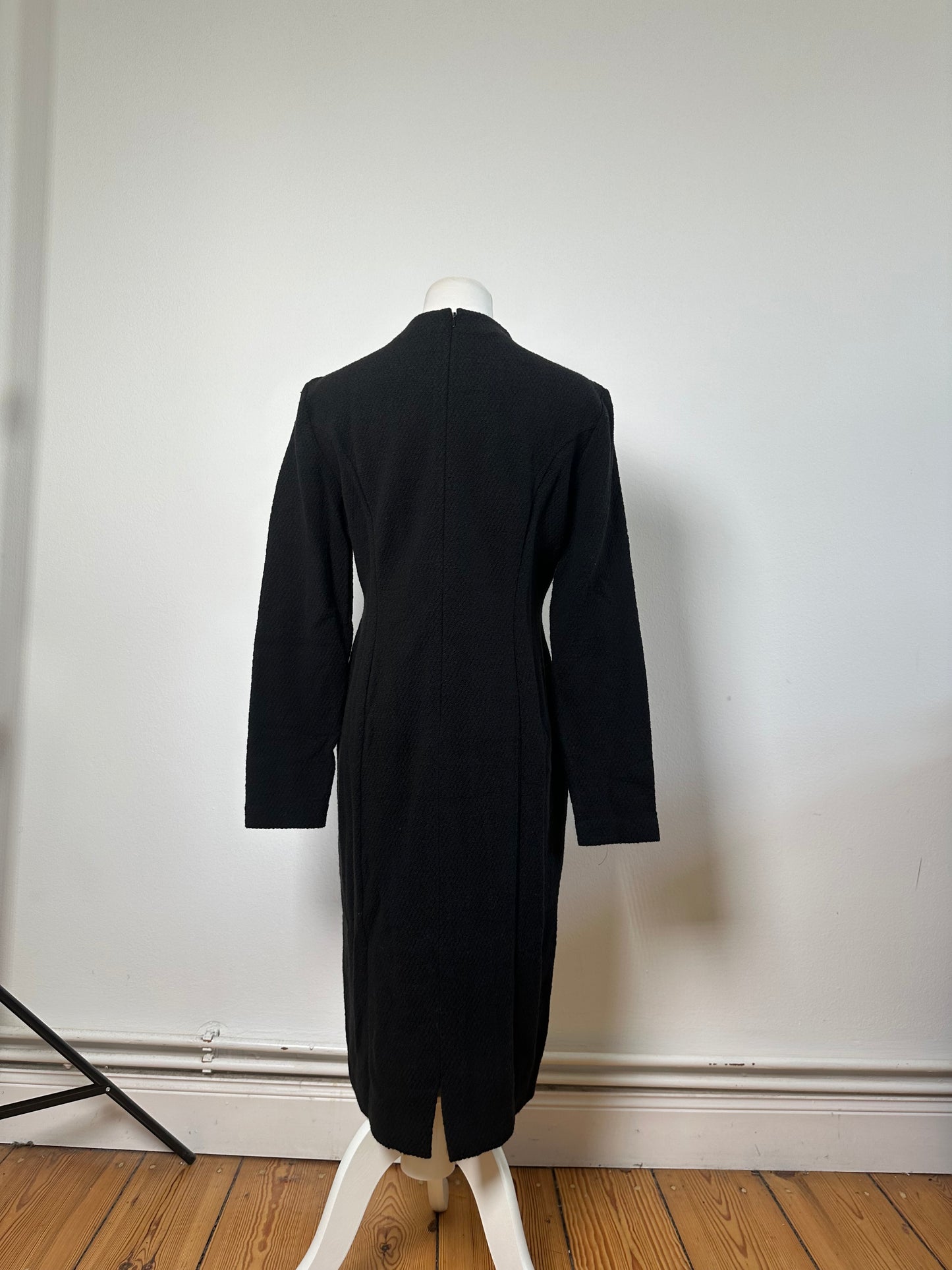 Vintage Chloe Wool Blend Long Sleeve Dress Black L