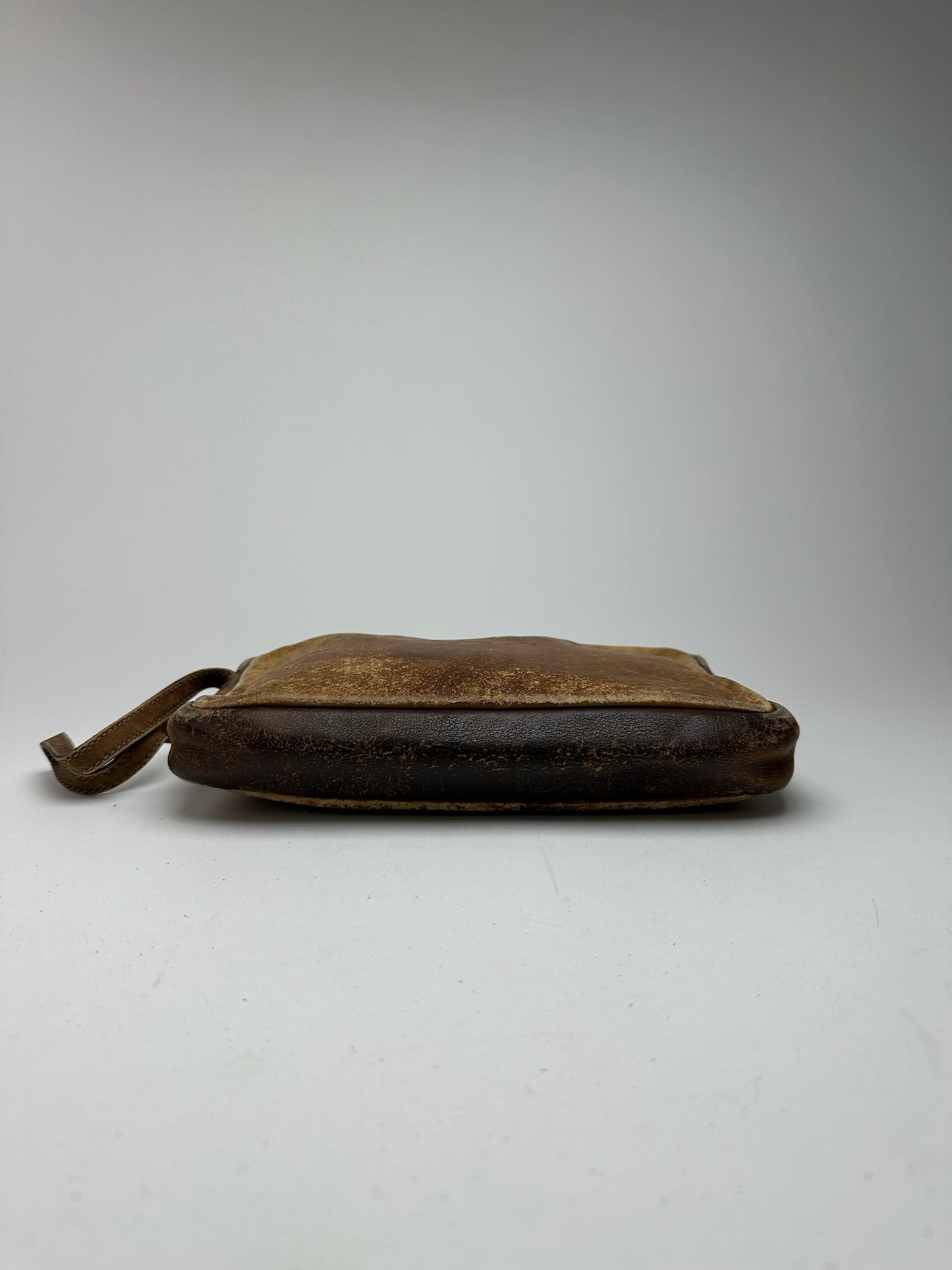 Pochette vintage en cuir Loewe Madrid marron