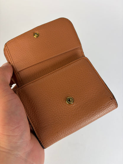 Vintage Chloé Pebbled Leather Bifold Wallet Tan
